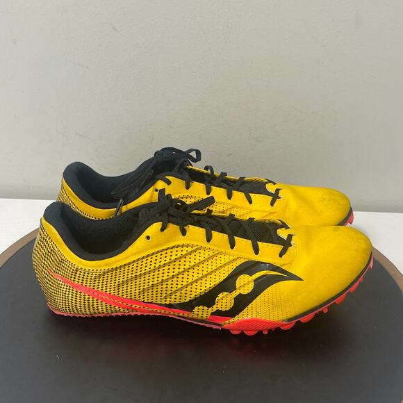 Saucony Other - Saucony Spitfire 5 Track Spikes Men 10 Yellow Black Red S29055-16 Sprint Racing